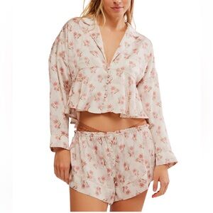 Free People Women's Beauty‎ Sleep Pajama Set, Size LARGE